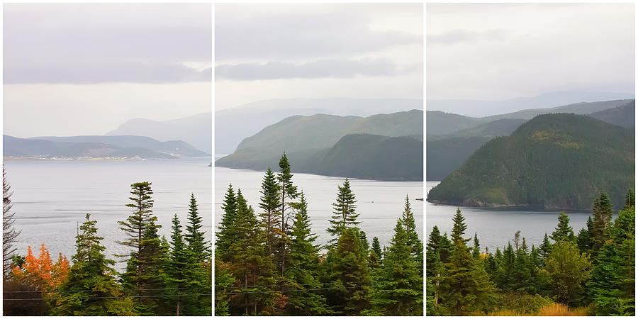 Bonne Bay Newfoundland, triptych Photograph by Tatiana Travelways
