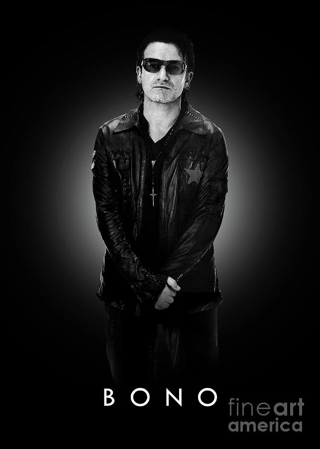 Bono Digital Art - Bono by Bo Kev