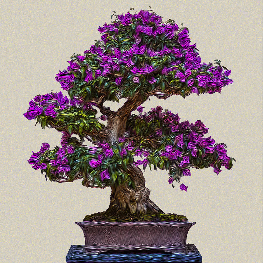  Bonsai  Tree  1 of 3 Digital Art  by Mary Poliquin 