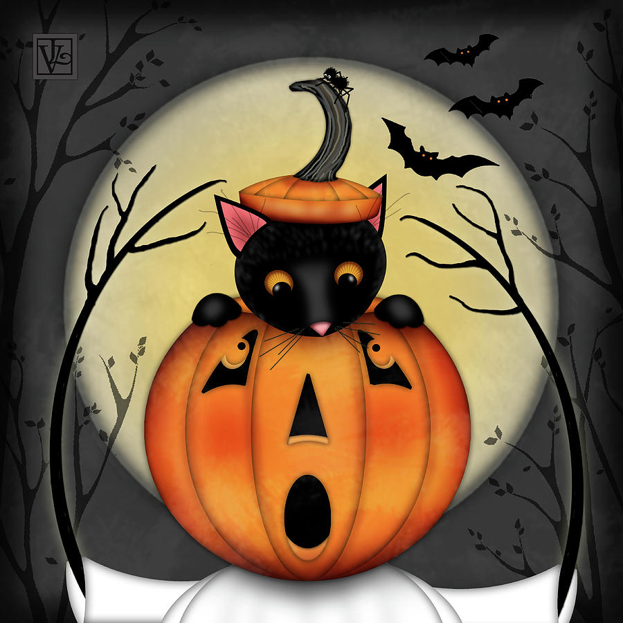 Boo Halloween Surprise Digital Art by Valerie Drake Lesiak