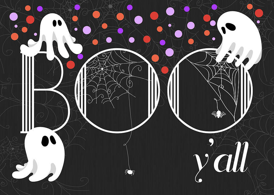 BOO Yall Halloween Digital Art by Doreen Erhardt
