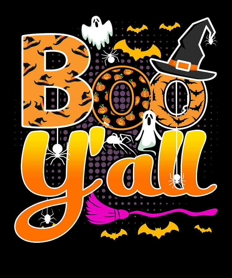 Boo Yall Halloween Digital Art By Vladimir Khokholskiy Pixels