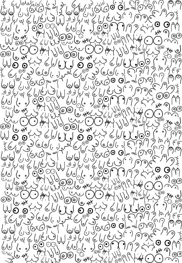 Boob Drawing by Ara Liliput - Pixels