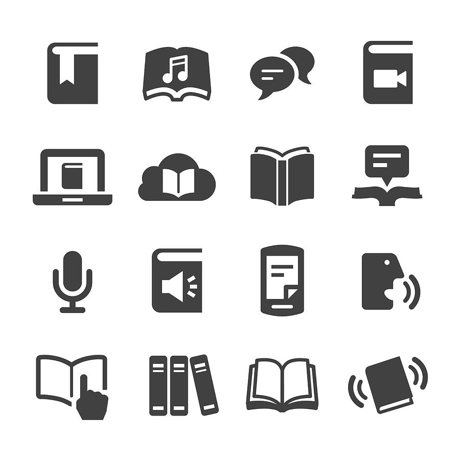 Book and ebook Icons - Acme Series Drawing by -victor-