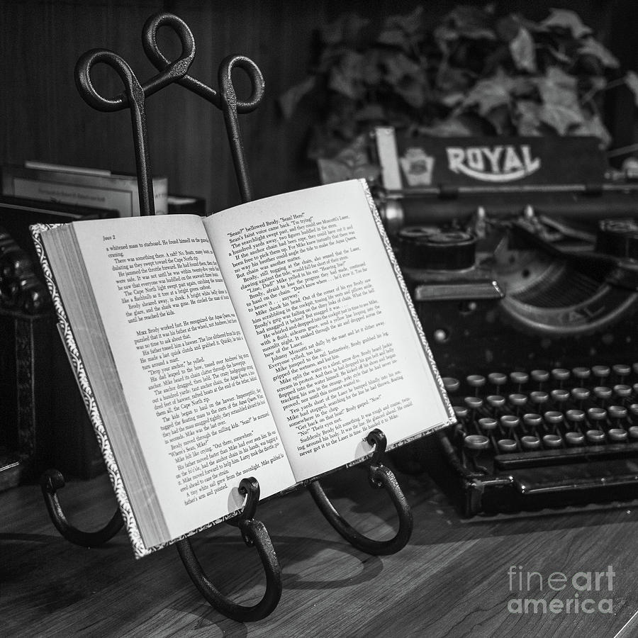 Book and Vintage Typewriter Still Life Photograph by Edward Fielding