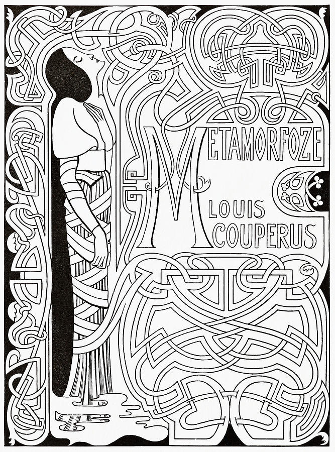 Black And White Painting - Book binding Metamorfoze - Digital Remastered Edition by Jan Toorop