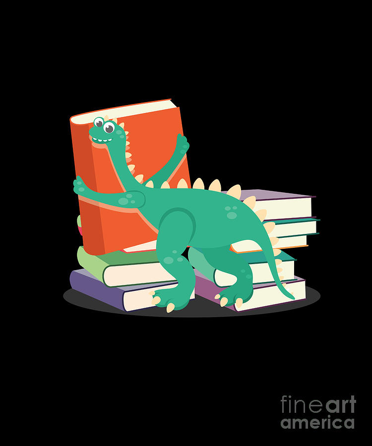 Book Dino Dinosaur Bookworms Geeks Literature Nerds Genius Readers ...