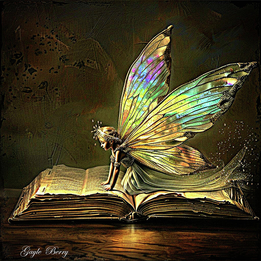 Fairy Mixed Media - Book Of Fairies by Gayle Berry