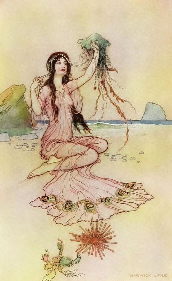 Book of Fairy Poetry 1920 What form each thing would take Drawing by Warwick Goble Book of Fairy Poetry 1920 What form each thing would take Drawing by Warwick Goble