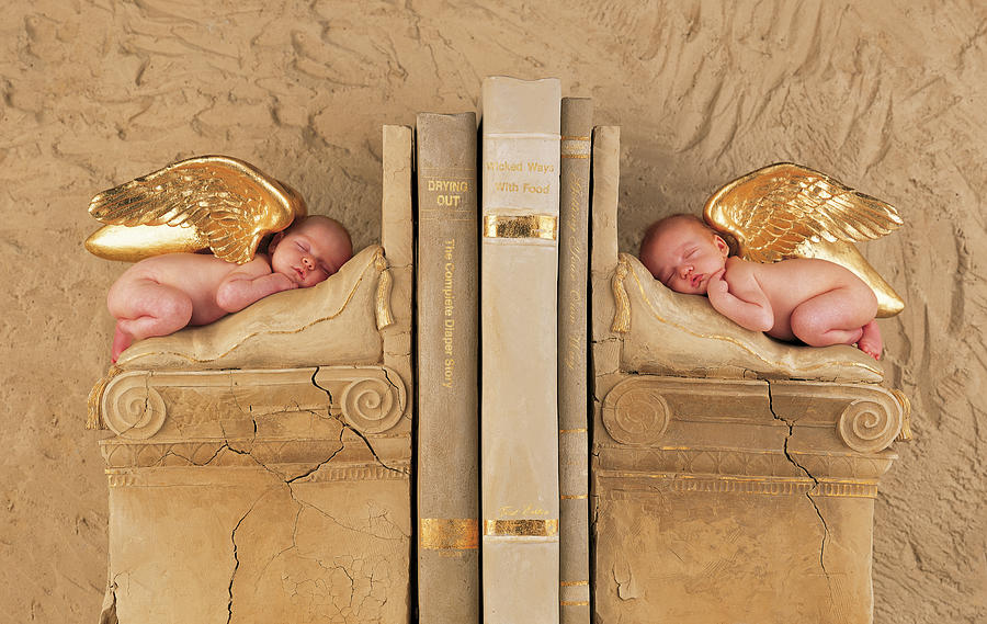 Bookend Angels Photograph by Anne Geddes