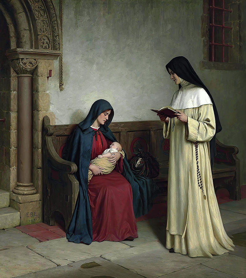 Books And Art Maternity Painting by Edmund Leighton
