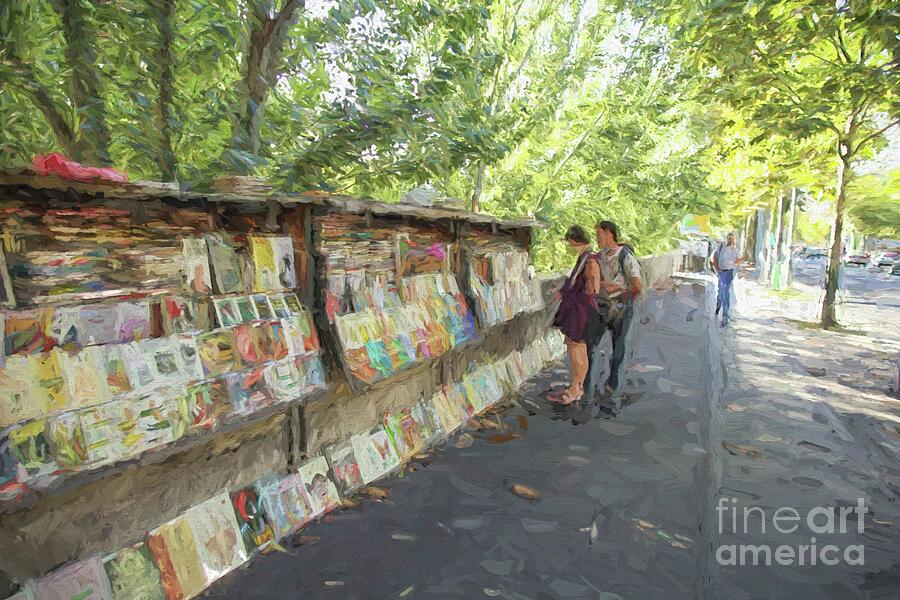 Bookshops on river quai Seine Photograph by Patricia Hofmeester