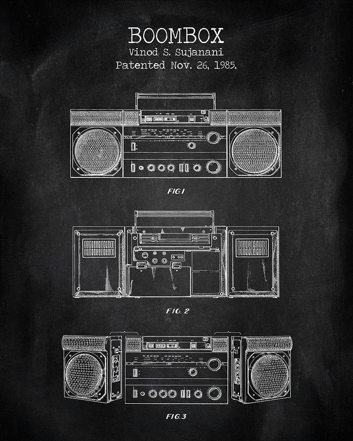 Music Digital Art - Boombox poster by Dennson Creative