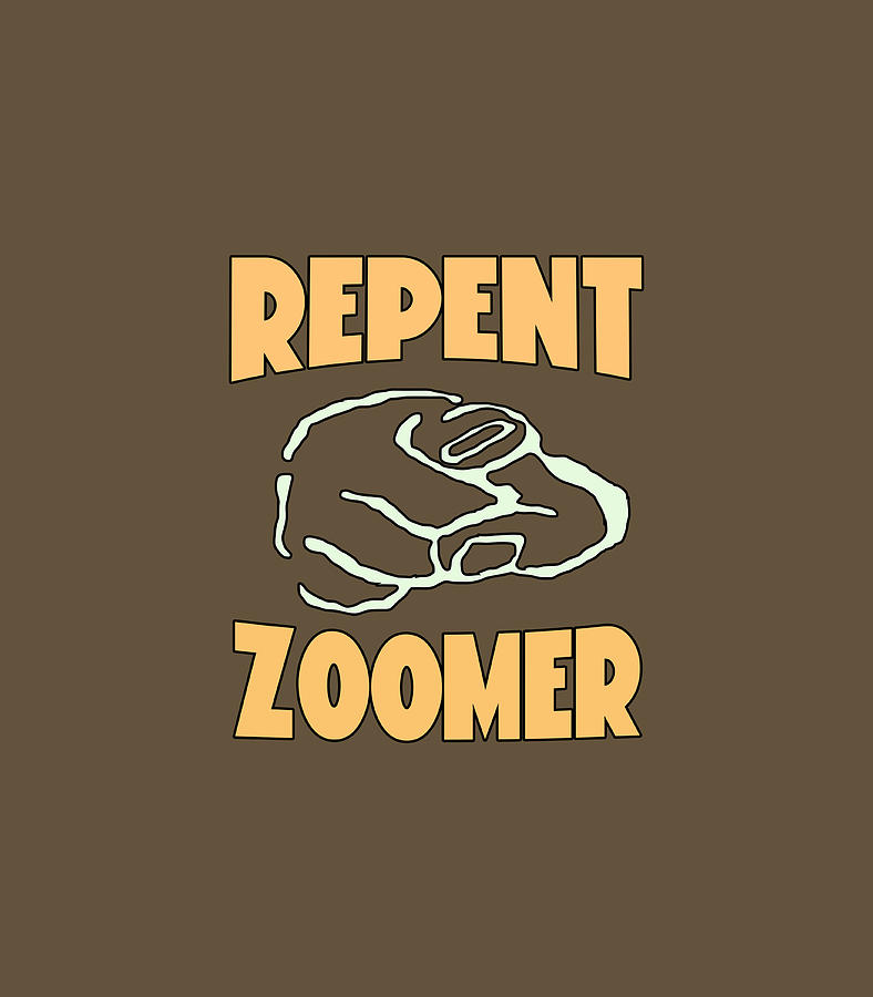 Boomer Memes REPENT ZOOMER Blue Small Digital Art by Hao Aaila Pixels