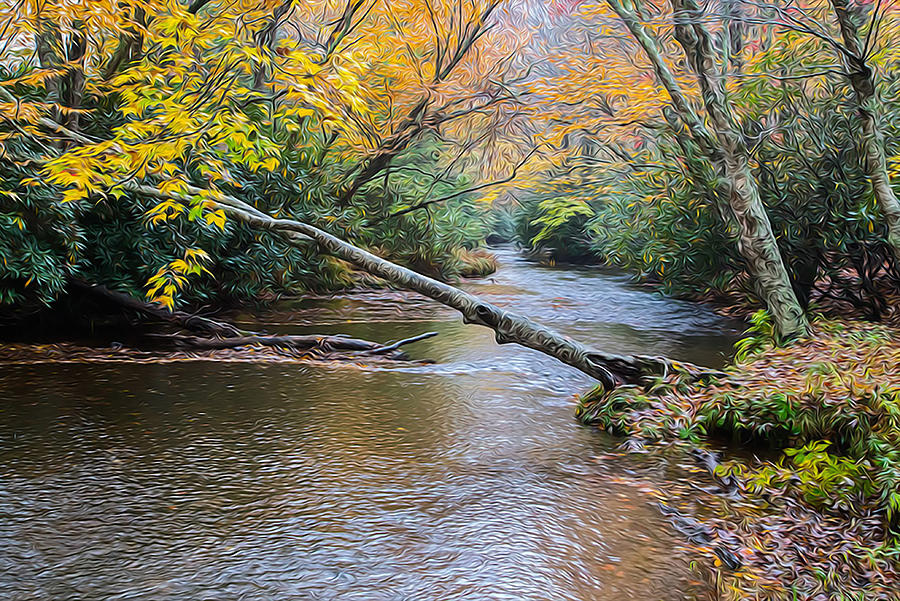 Boone Fork Fall OP Photograph by Jim Dollar