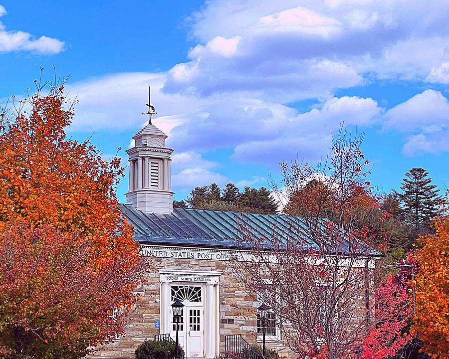 Boone Post Office in Fall Photograph by Lee Darnell