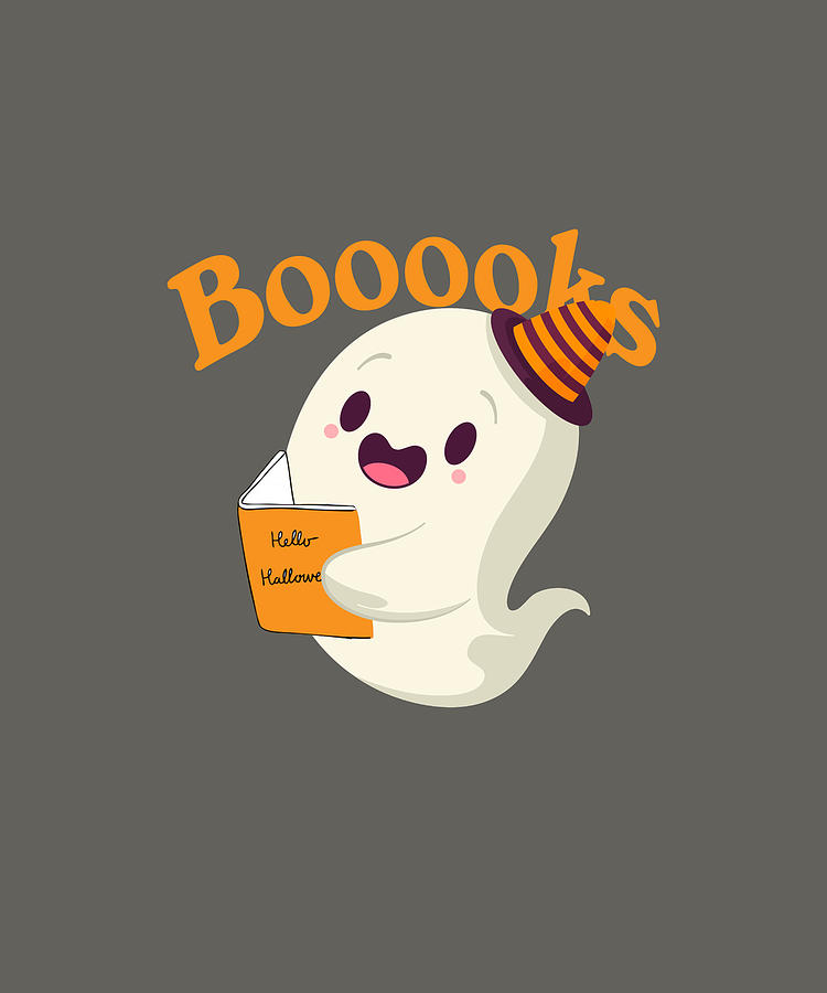 Booooks Halloween Ghost Reading Library Book English Teacher TShirt ...