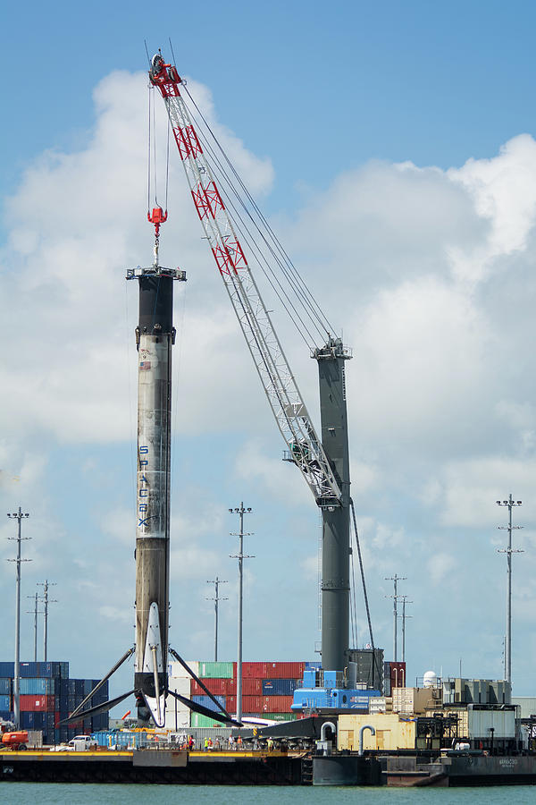 Booster Rocket and crane July 25 2020 Photograph by Bradford Martin