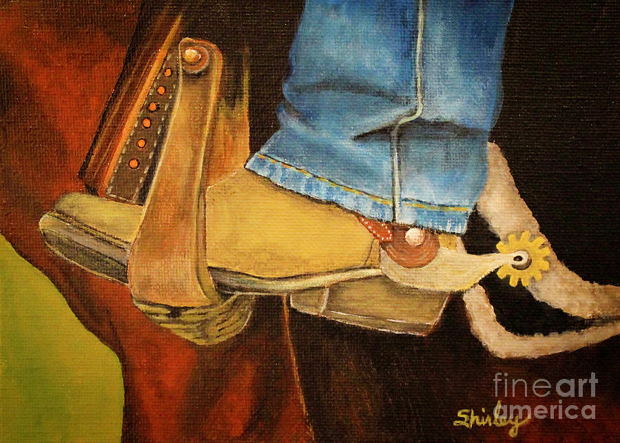  Boot and Spurs Painting by Shirley Dutchkowski