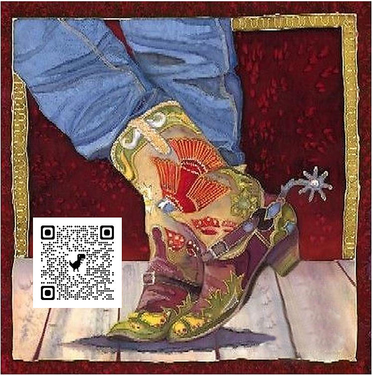 Boot Fancy Painting by Nancy Cawdrey