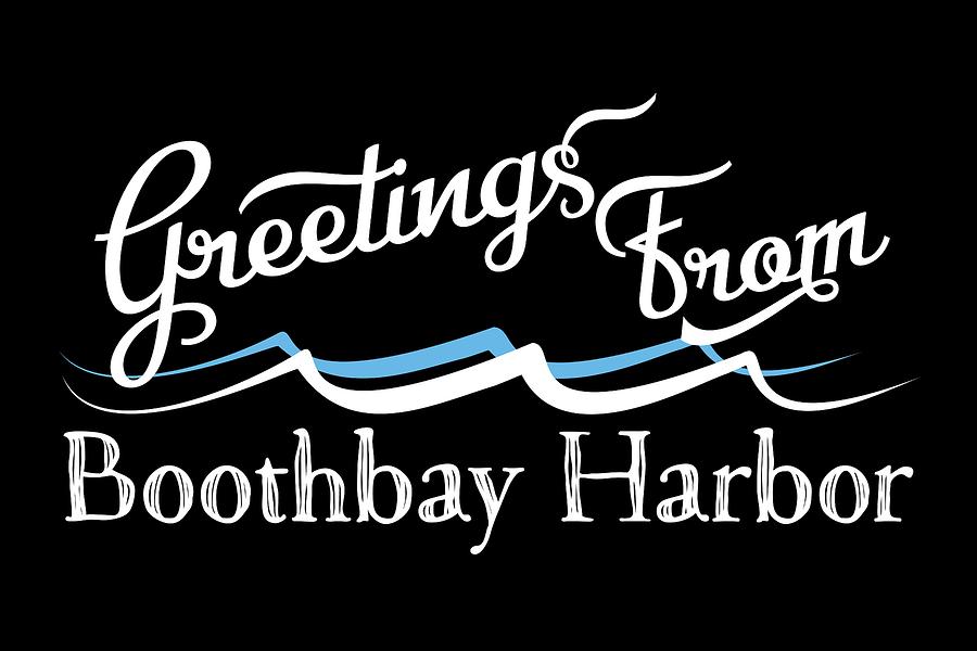 Boothbay Harbor Maine Water Waves Digital Art by Flo Karp