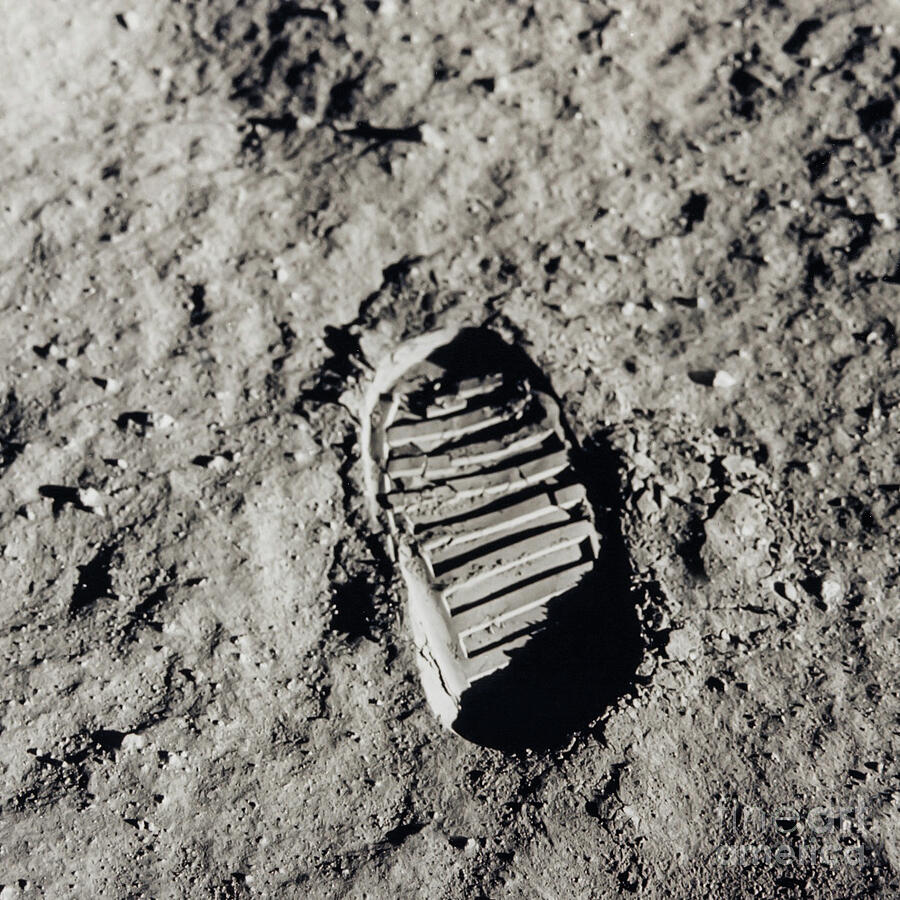 Space Photograph - Bootprint on the moon - Apollo 11 by Best of NASA