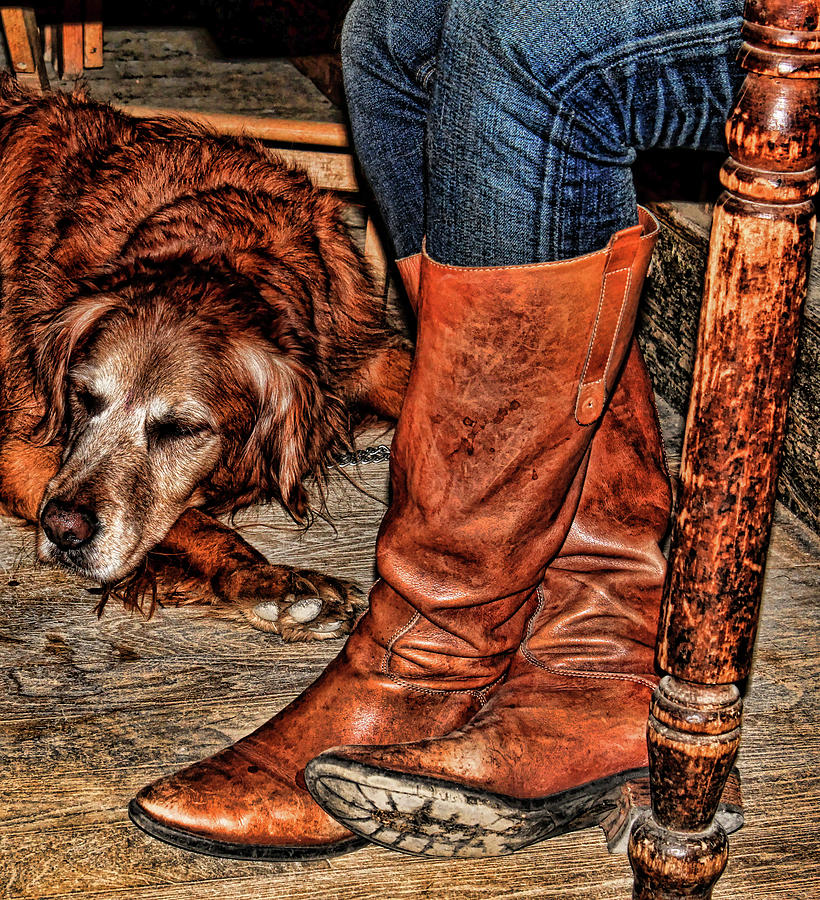 Boots and Buddy Photograph by Judy Vincent