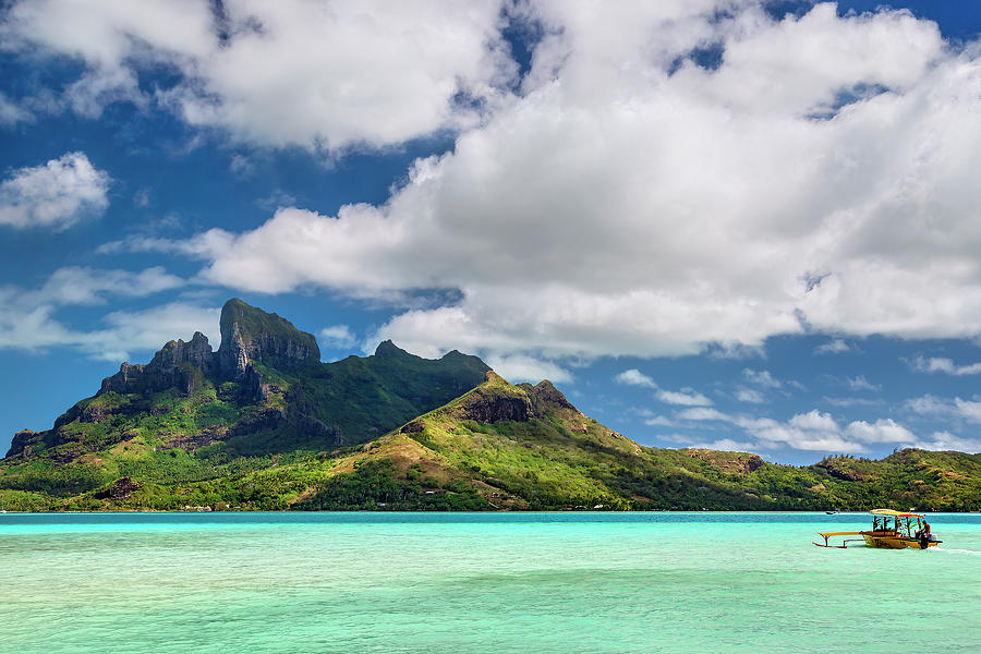 Bora Bora from a private motu Photograph by Olivier Parent