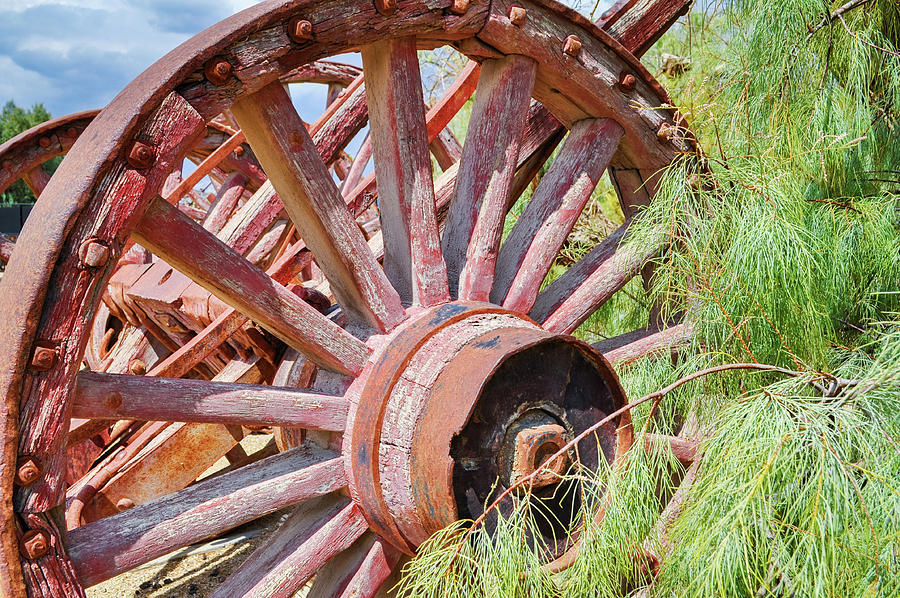 Borax Museum Wagon Wheel Photograph by Kyle Hanson