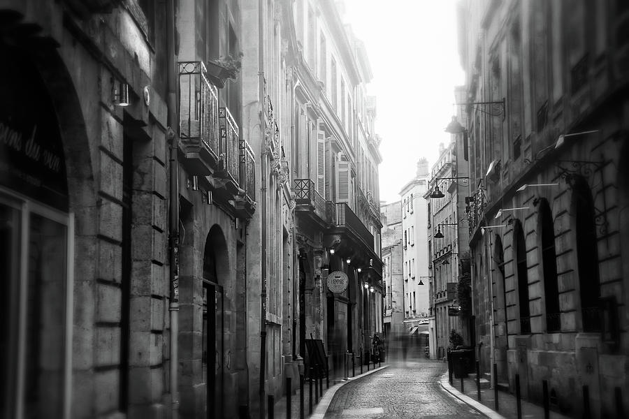 Bordeaux France European Street Scenes Black and White Photograph by Carol Japp
