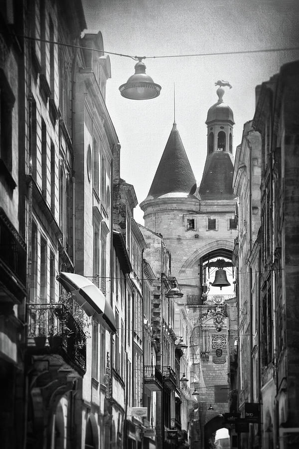 Bordeaux France Grosse Cloche Black and White  Photograph by Carol Japp