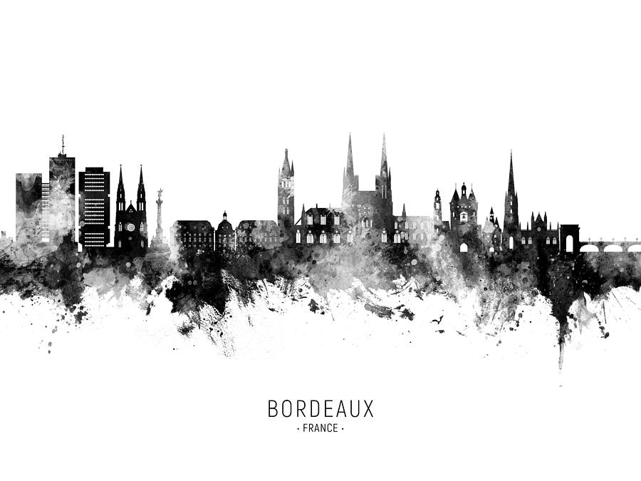 Bordeaux France Skyline #23 Digital Art by Michael Tompsett