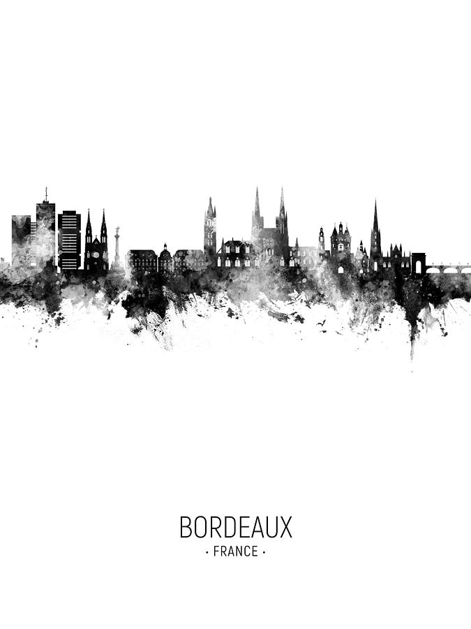 Bordeaux France Skyline #48 Digital Art by Michael Tompsett