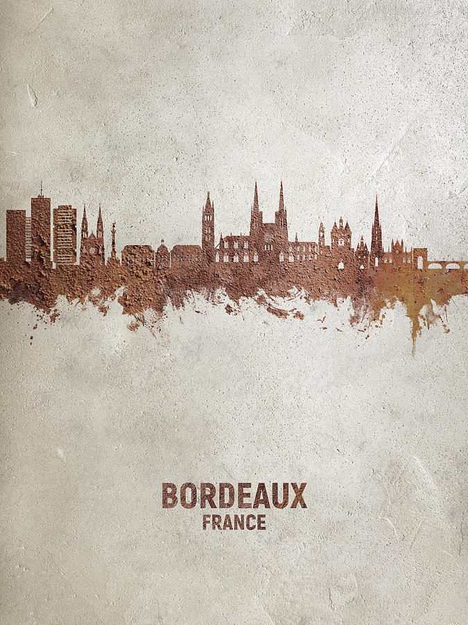 Bordeaux France Skyline #60 Digital Art by Michael Tompsett