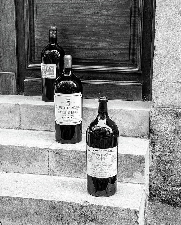 Bordeaux Wine Delivery in Black and White Photograph by Georgia Clare