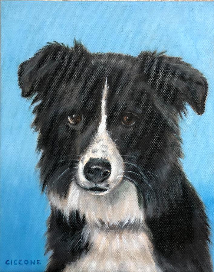 Border Collie Painting by Jill Ciccone Pike