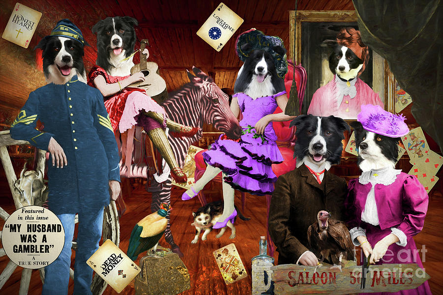 Border Collie My Husband Was A Gambler Painting