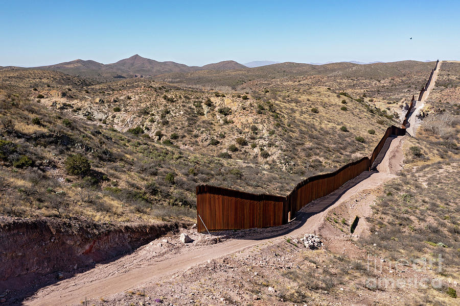 Border Fence in Guadalupe Canyon Photograph by Jim West