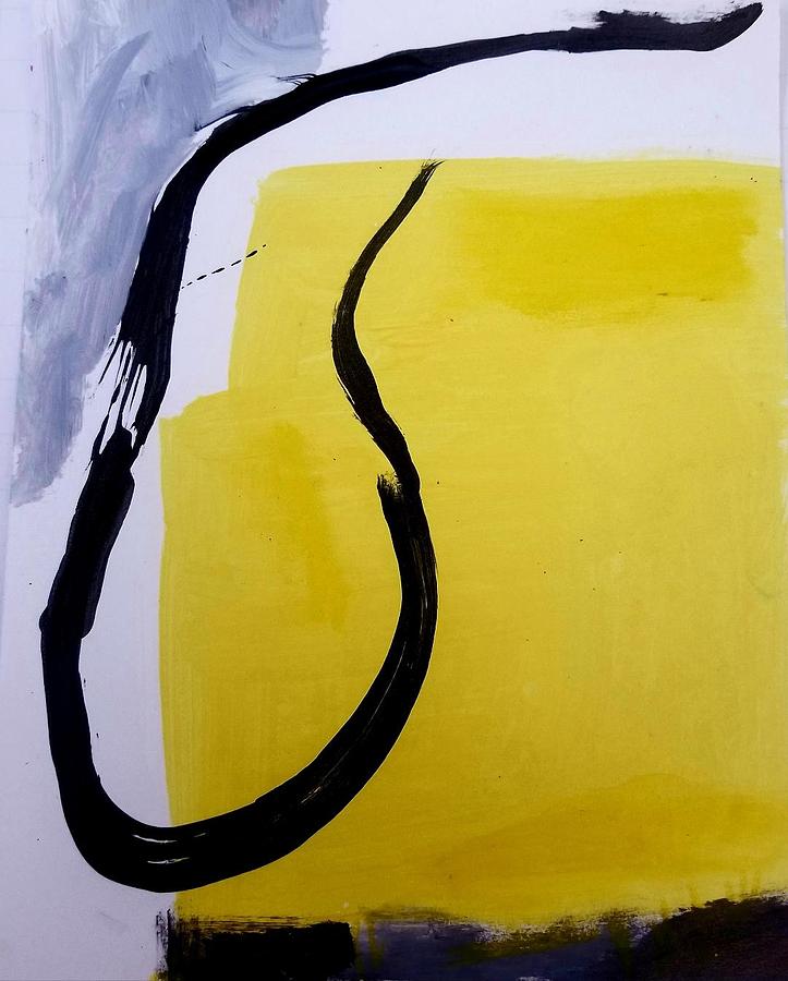 Abstract Painting - Borderline by Patricia Byron Abstract Painting - Borderline by Patricia Byron