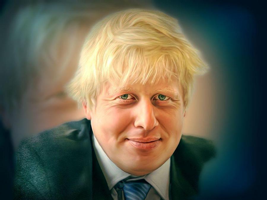 Boris Johnson Painting By Veer Singh - Fine Art America