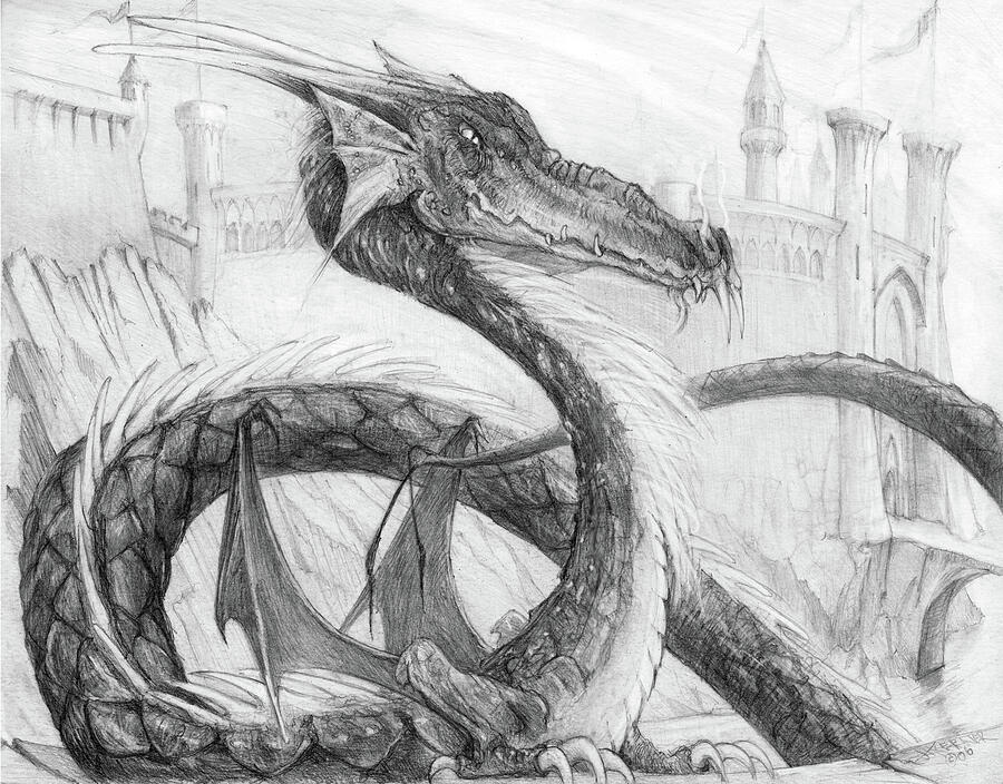 Boris-wyvern ouroboros pestus Drawing by Joel Keener Boris-wyvern ouroboros pestus Drawing by Joel Keener