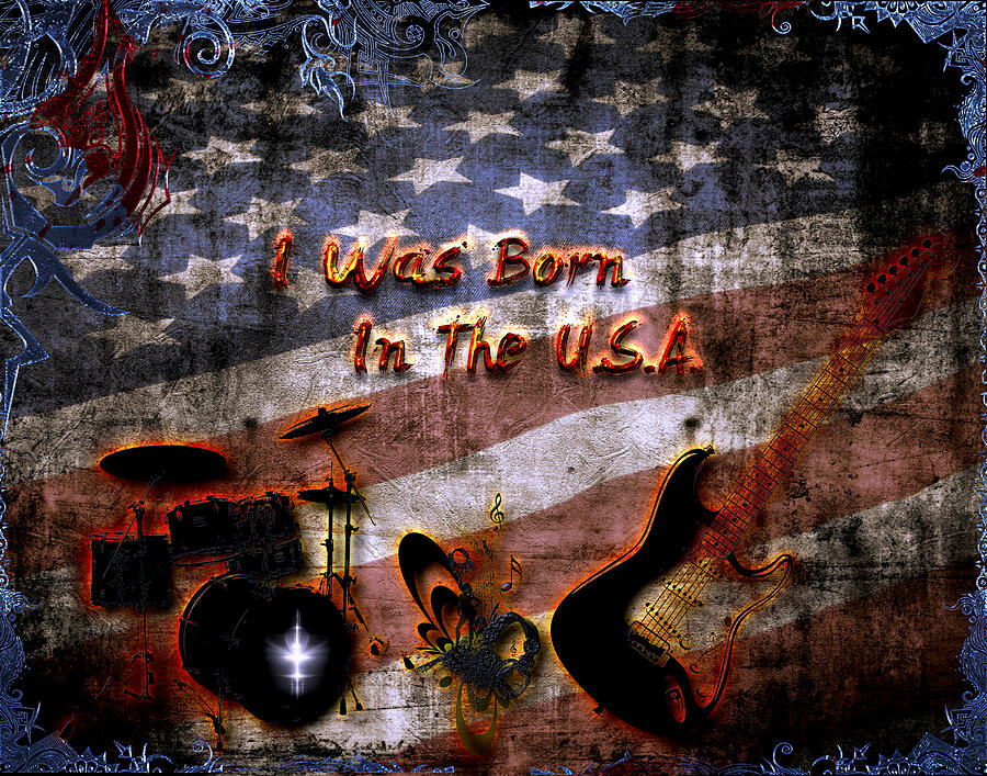 Bruce Springsteen Digital Art - Born In The USA by Michael Damiani