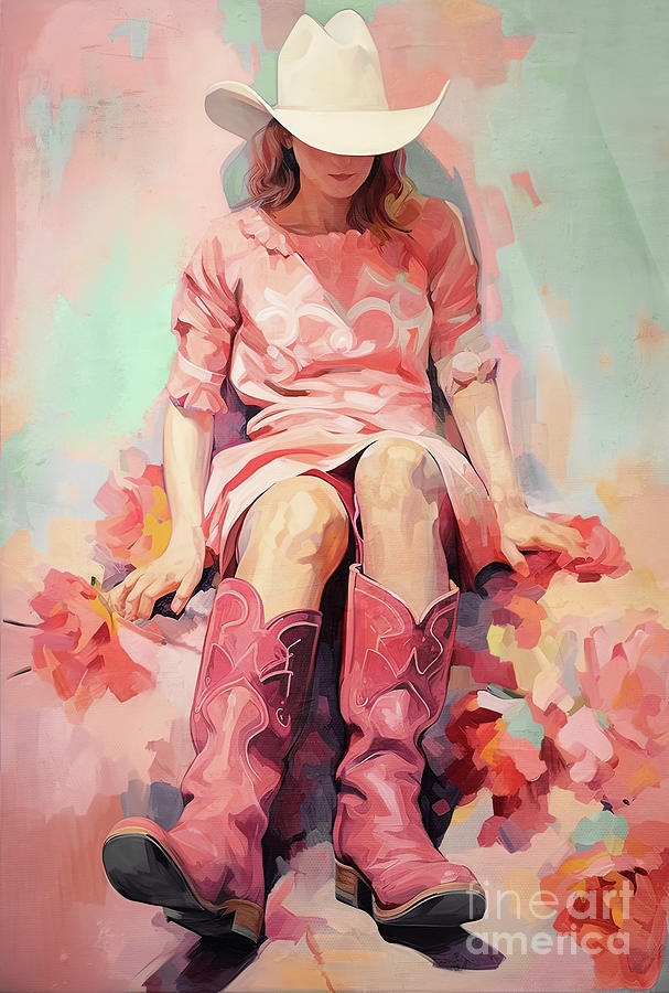 Born to be a Cowgirl Painting by Mindy Sommers