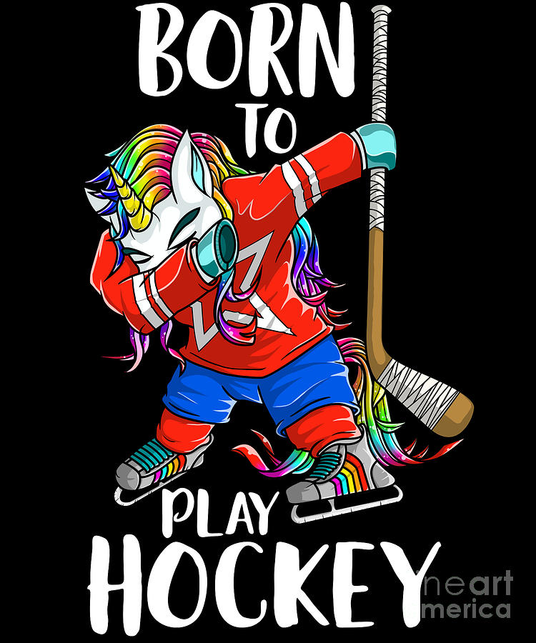 Download Born To PLay Hockey Love Sport Unicorn Dabbing Christmas ...