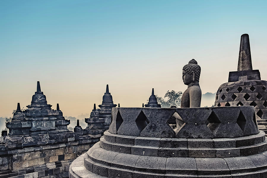 Architecture Photograph - Borobudur Complex by Manjik Pictures