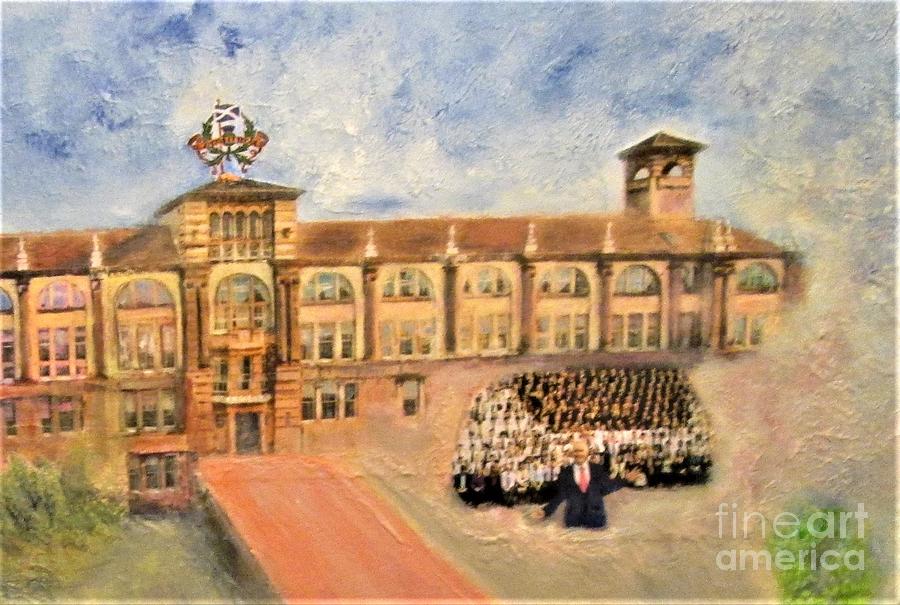 Boroughmuir Old School DETAIL Painting by Richard James Digance