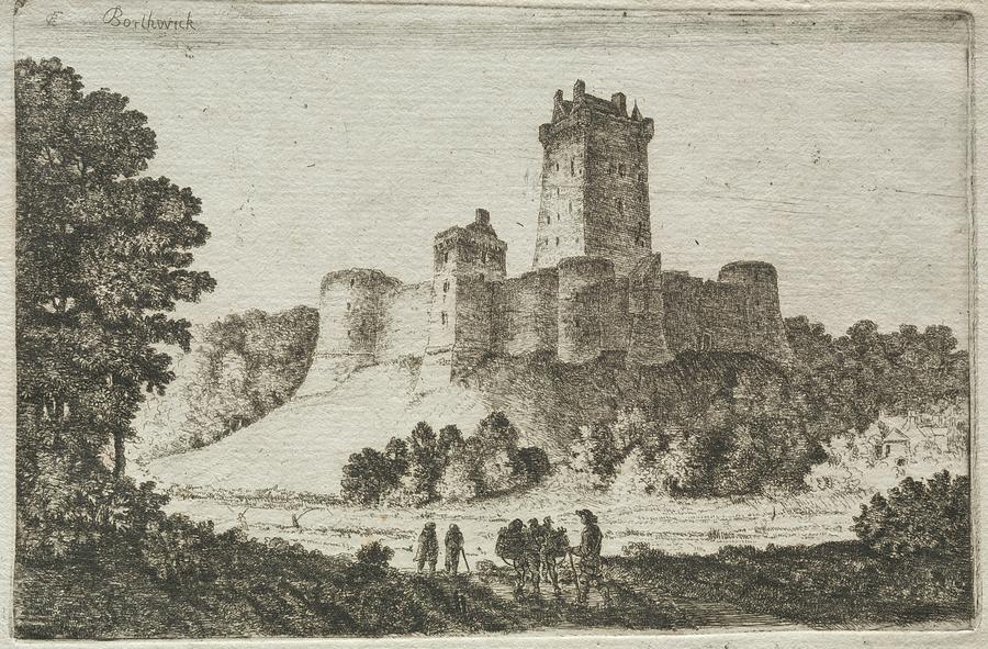 Borthwick Castle From The East Date Unknown John Clerk Of Eldin Painting