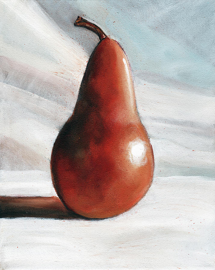 Pear Painting - Bosc Pear Kitchen Art by Toni Grote