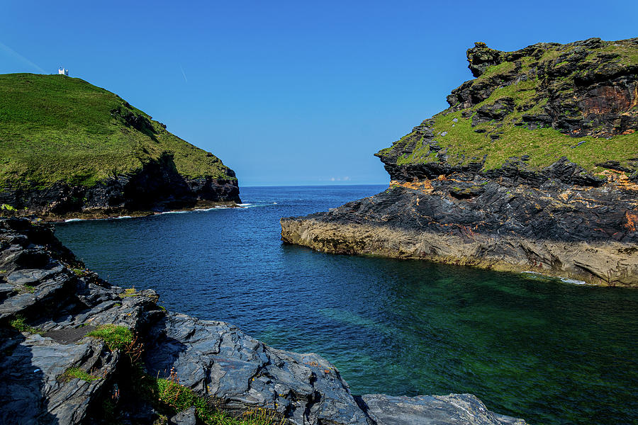 Boscastle Sea View  Photograph by Angela Carrion Photography