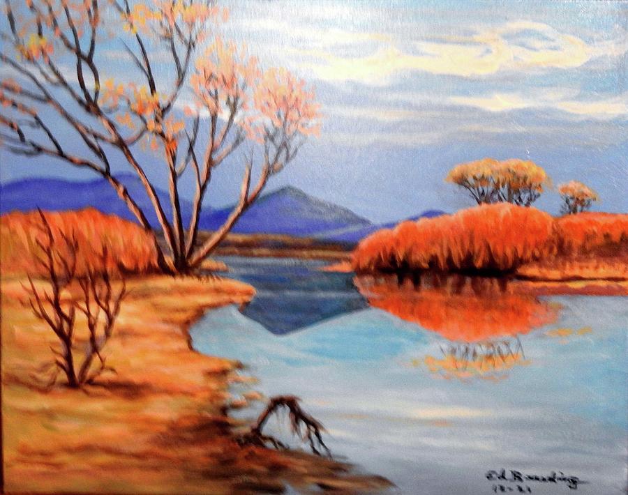 Bosque Del Apache Painting by Ed Breeding